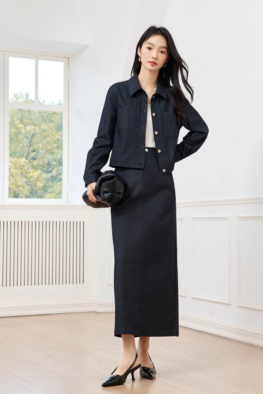 Leisure Textured Denim Suit