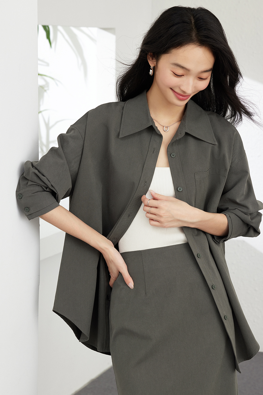 Fashionable Temperament Solid Color Suit-VIMLYSTORE