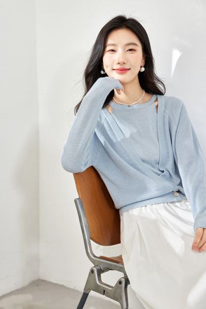 Gentle Temperament Knitted Two-Piece Set