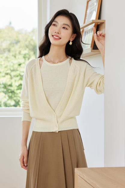 Gentle Temperament Knitted Two-Piece Set