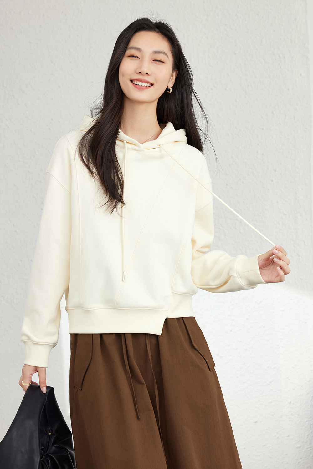 Fleece-Lined Hooded Sweatshirt-VIMLYSTORE