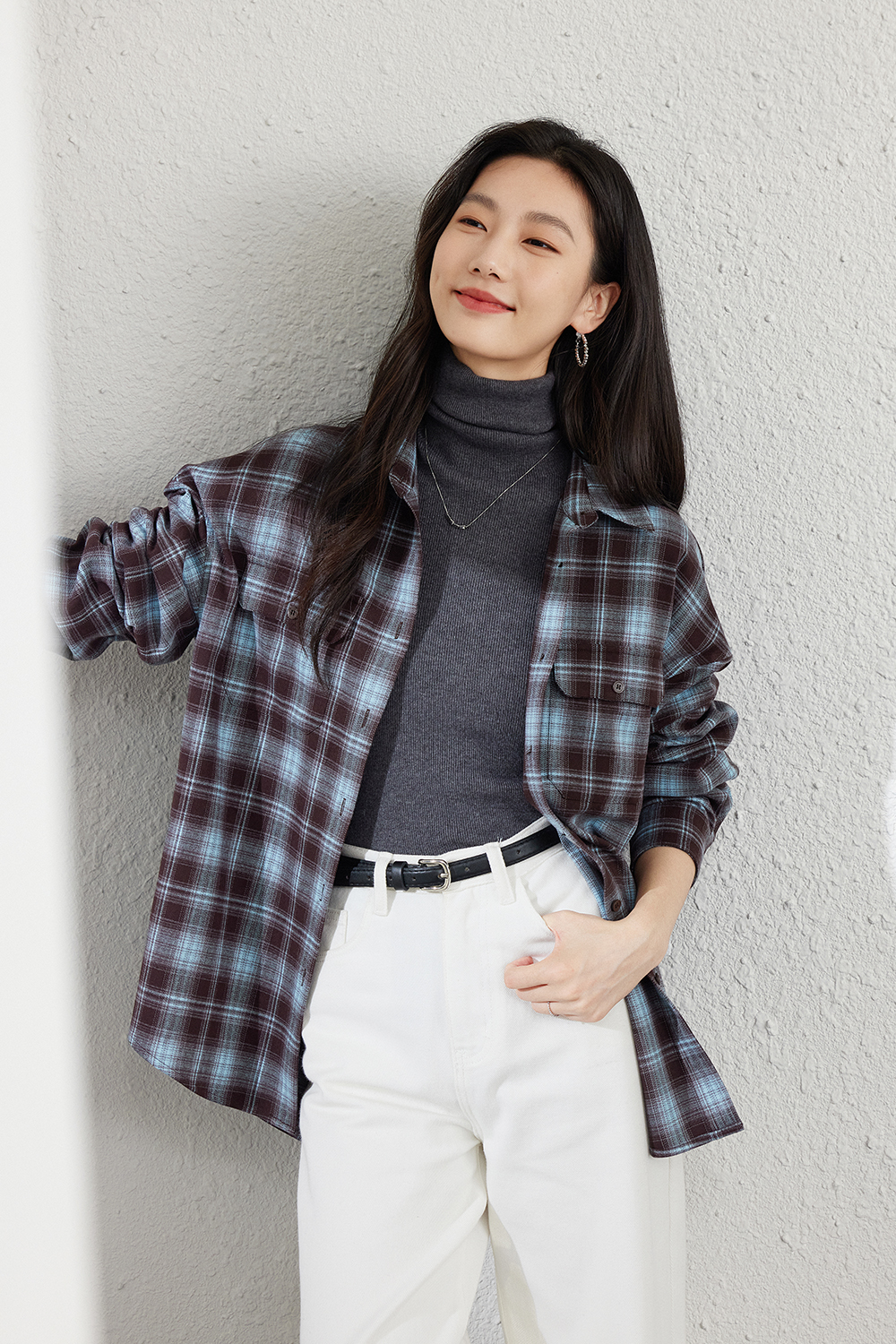 American Retro Plaid Shirt-VIMLYSTORE