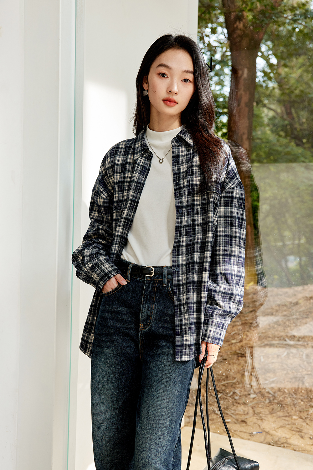 American Retro Plaid Shirt-VIMLYSTORE