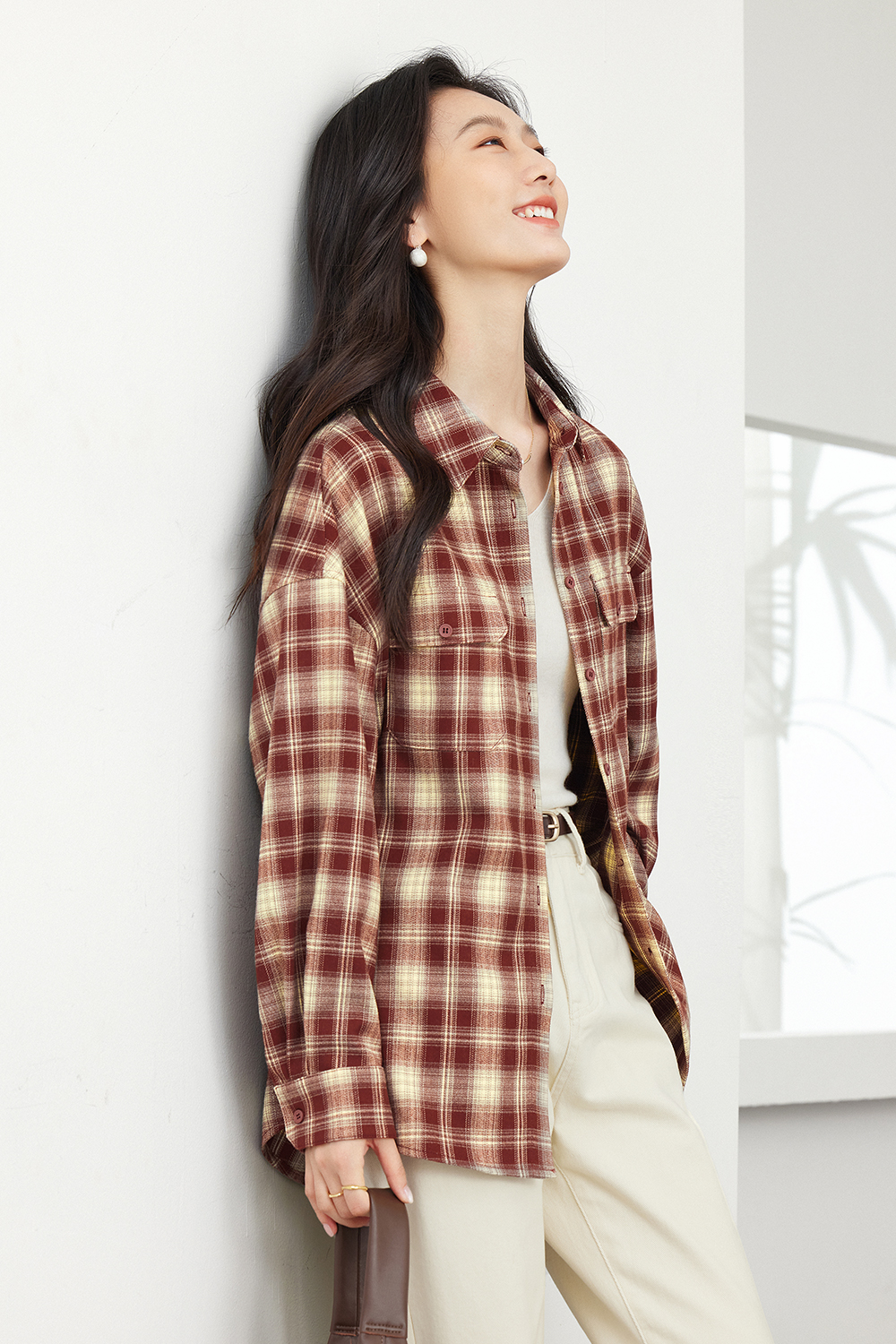 American Retro Plaid Shirt-VIMLYSTORE