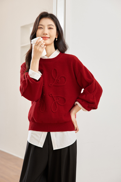 3D Line Design Sweater