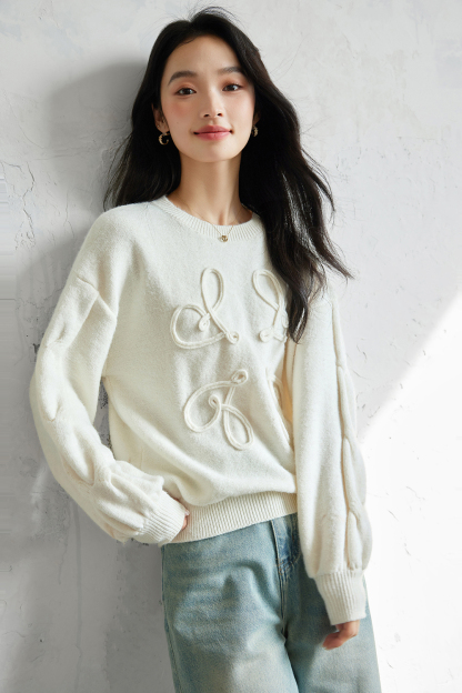 3D Line Design Sweater