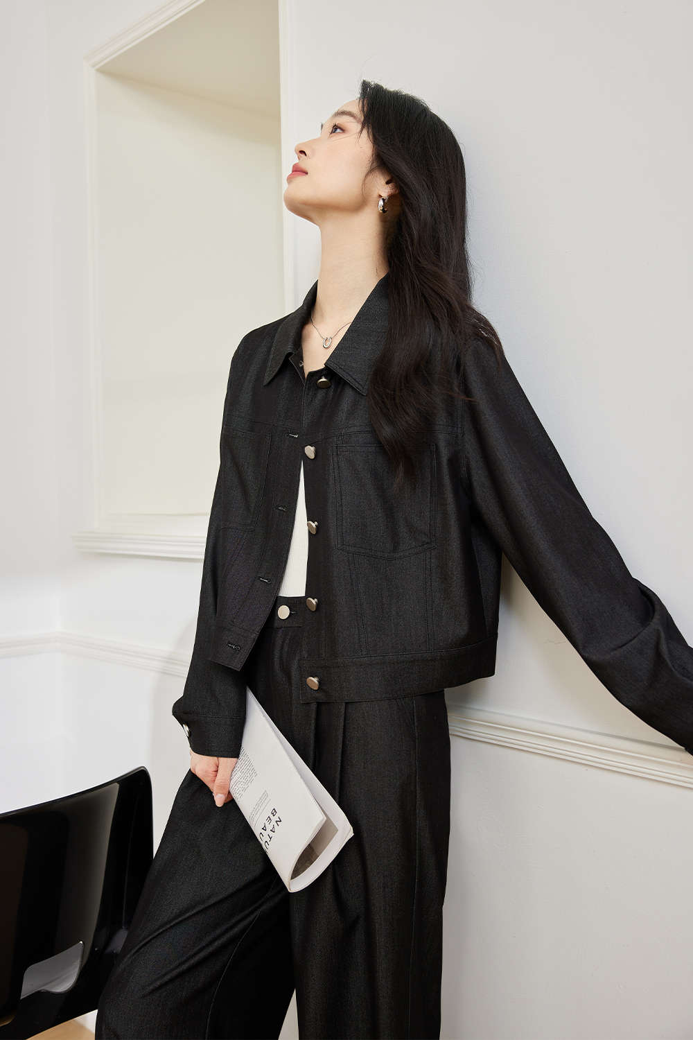 Vintage Relaxation Feeling Black Suit
