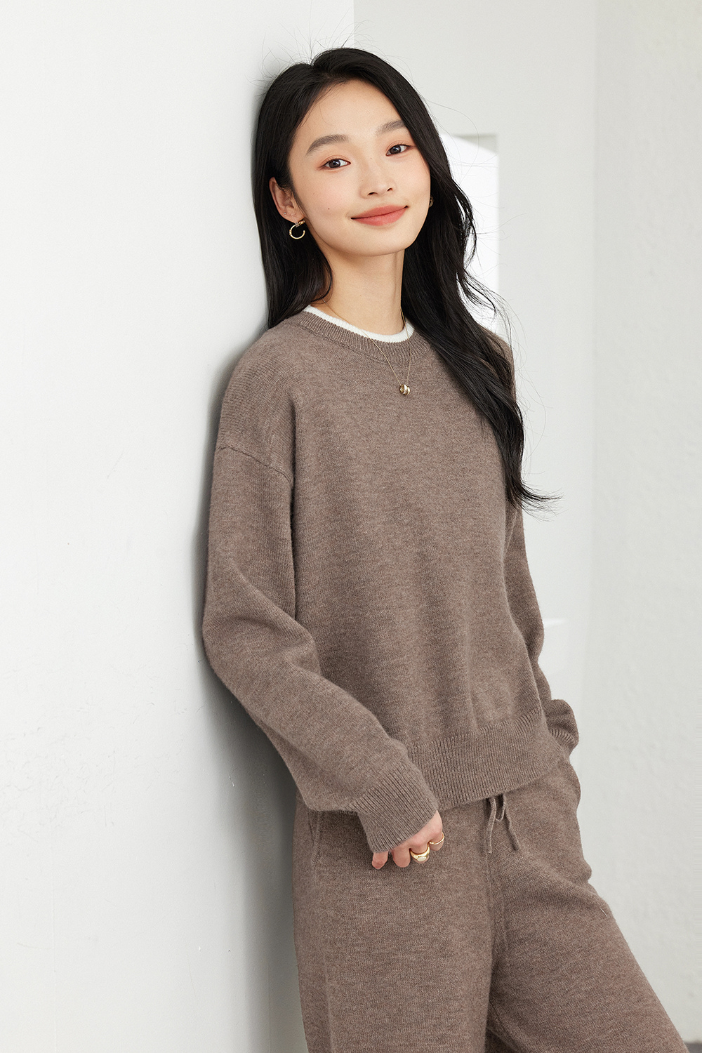 Textured Wool Blend Suit-VIMLYSTORE