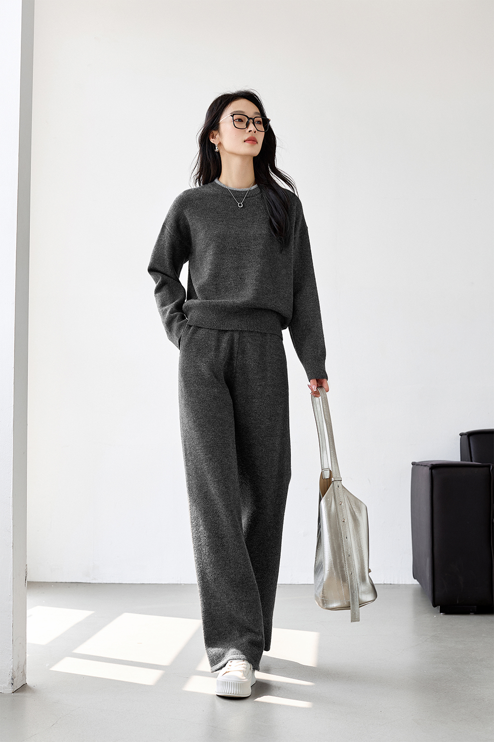 Textured Wool Blend Suit-VIMLYSTORE