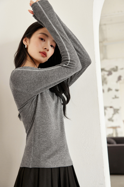 Wool Blend Half Turtleneck Knitted Bottoming Shirt