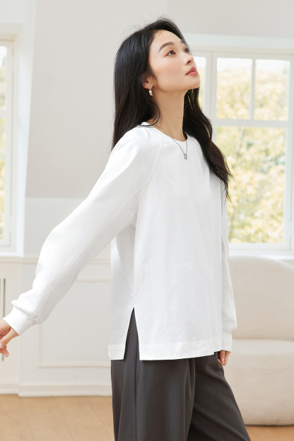 Split Spliced Pure Cotton Shirt