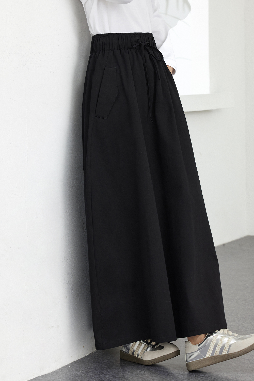 Simple Belted Skirt-VIMLYSTORE