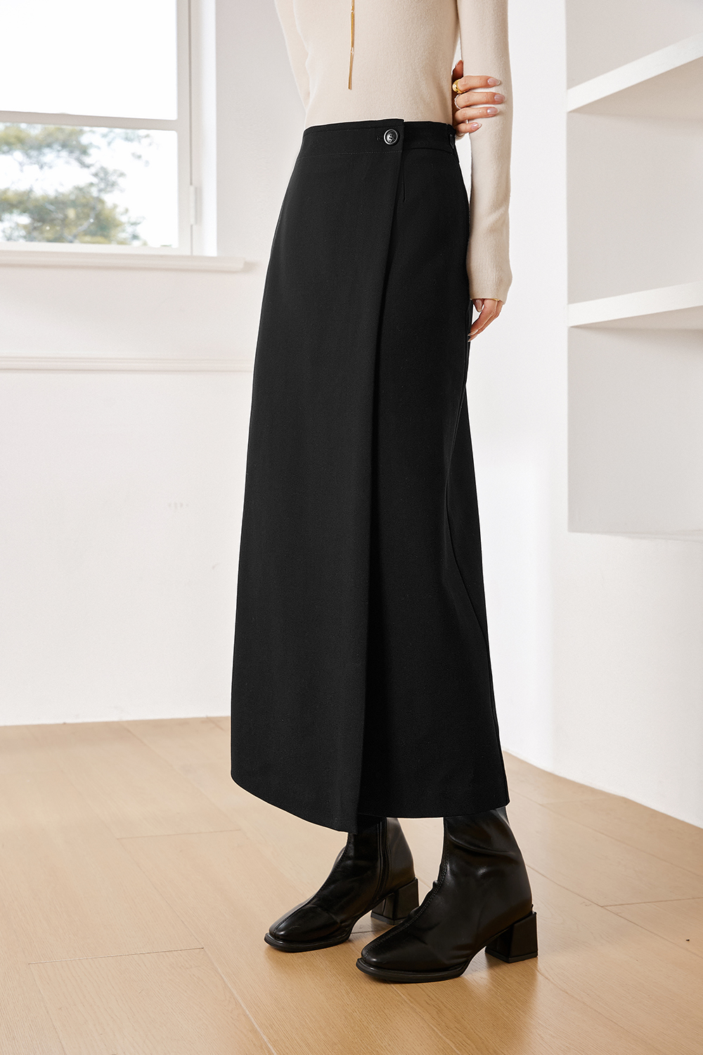 Faux One-Piece Design Skirt-VIMLYSTORE