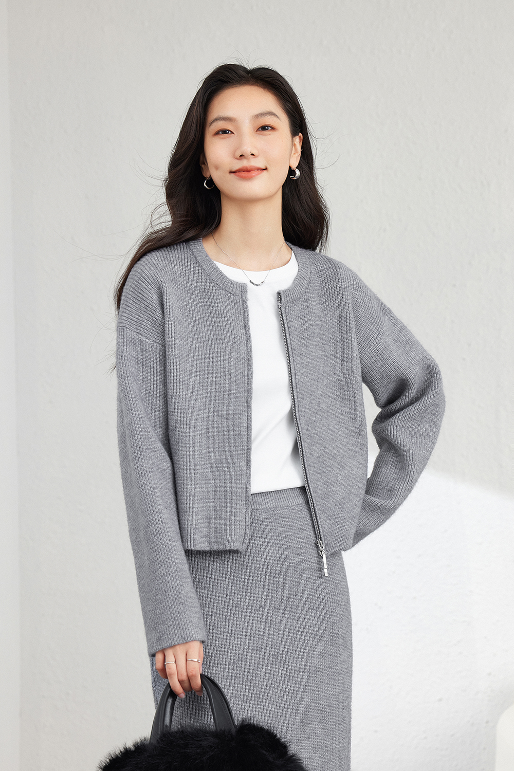 Simple And Relaxed Knitted Suit-VIMLYSTORE