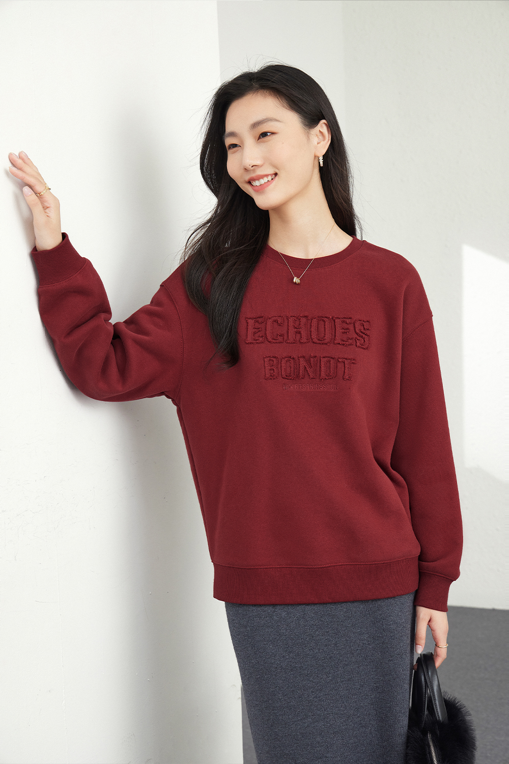 Exquisite patch embroidered casual sweatshirt-VIMLYSTORE