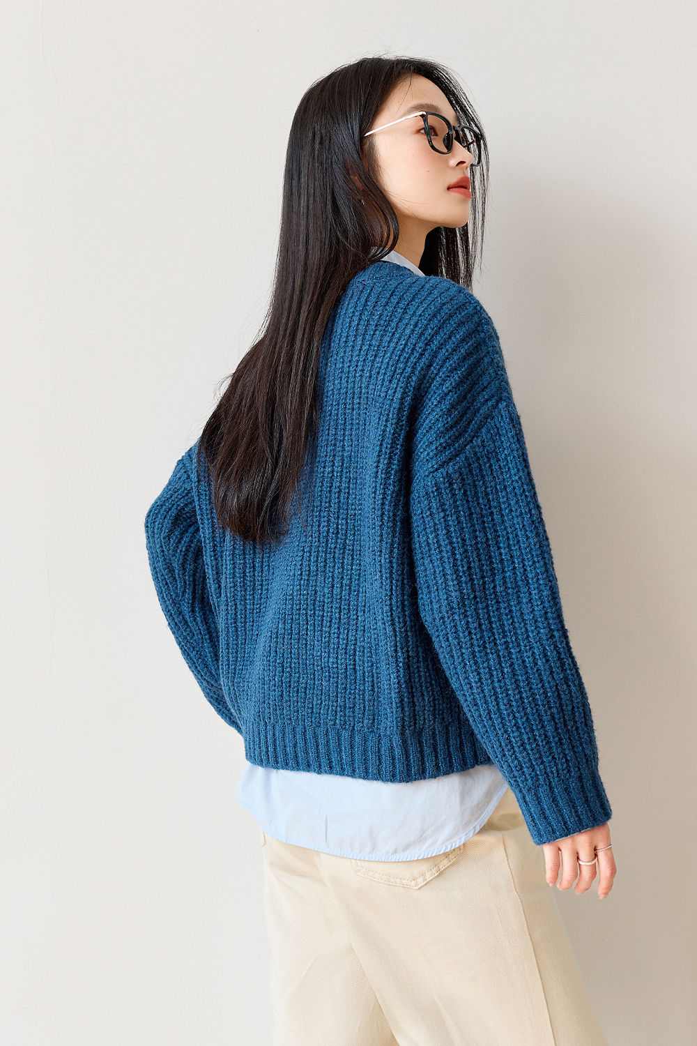 Lazy Style Cable Knitted Sweater