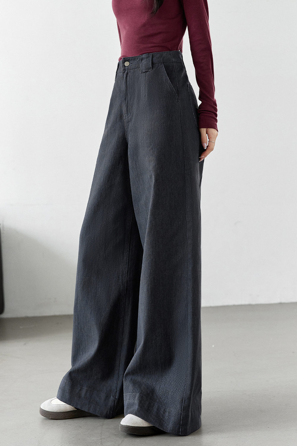 Loose Wide-Leg Floor-Length Pants-VIMLYSTORE
