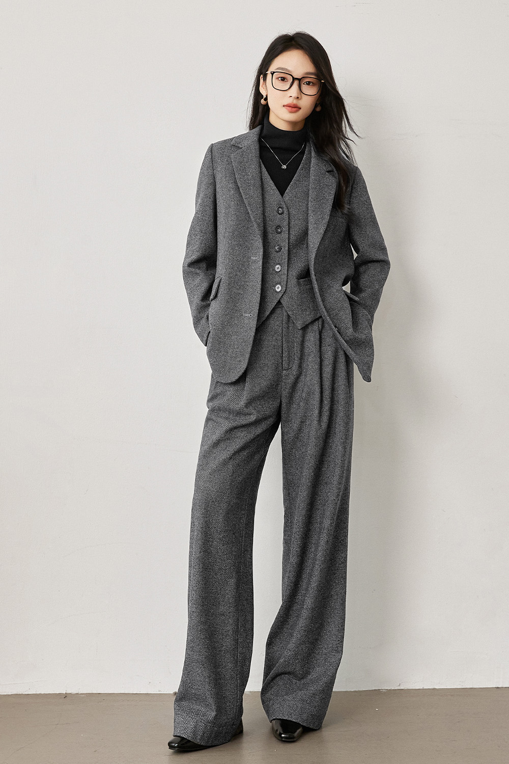 Minimalist Suitstyle Vest Set-VIMLYSTORE