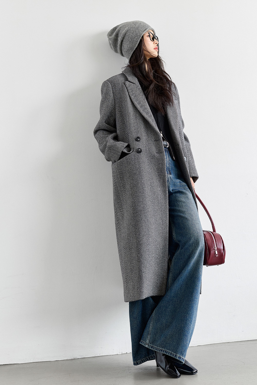 Wool blend trench coat-VIMLYSTORE