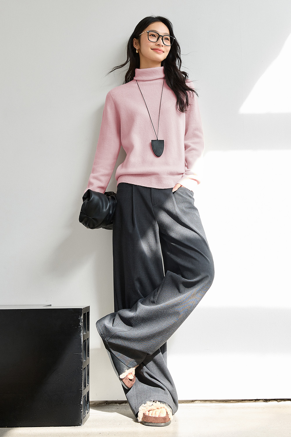 Purewool Simple Knitted Sweater-VIMLYSTORE