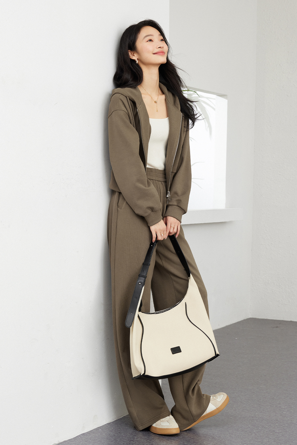 Cotton-Blend Hooded Suit-VIMLYSTORE