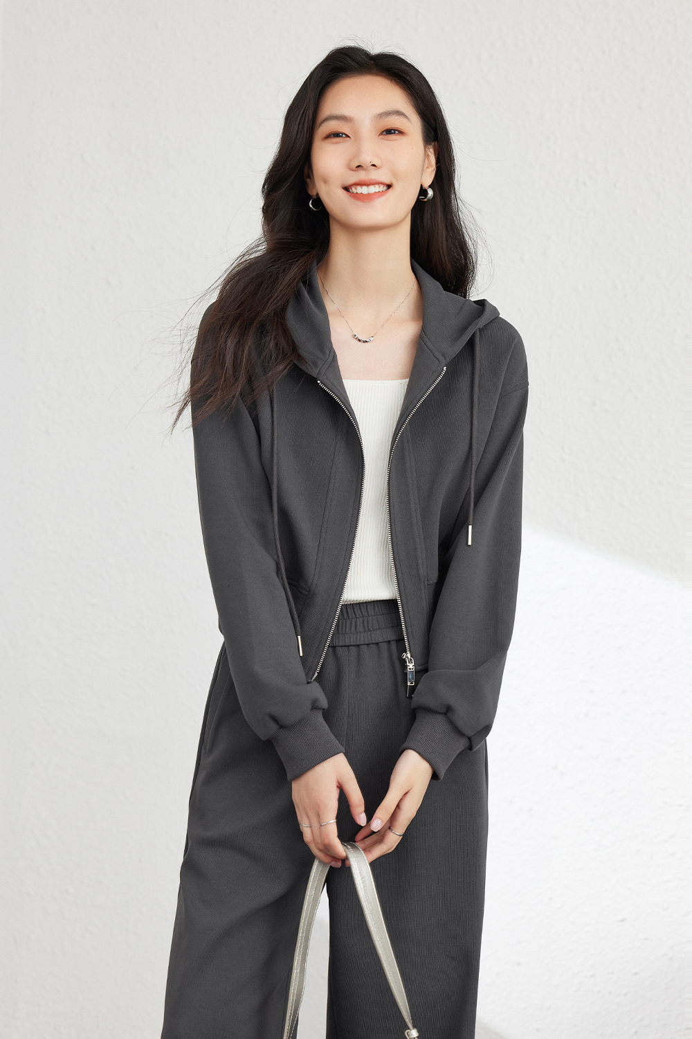 Cotton-Blend Hooded Suit-VIMLYSTORE