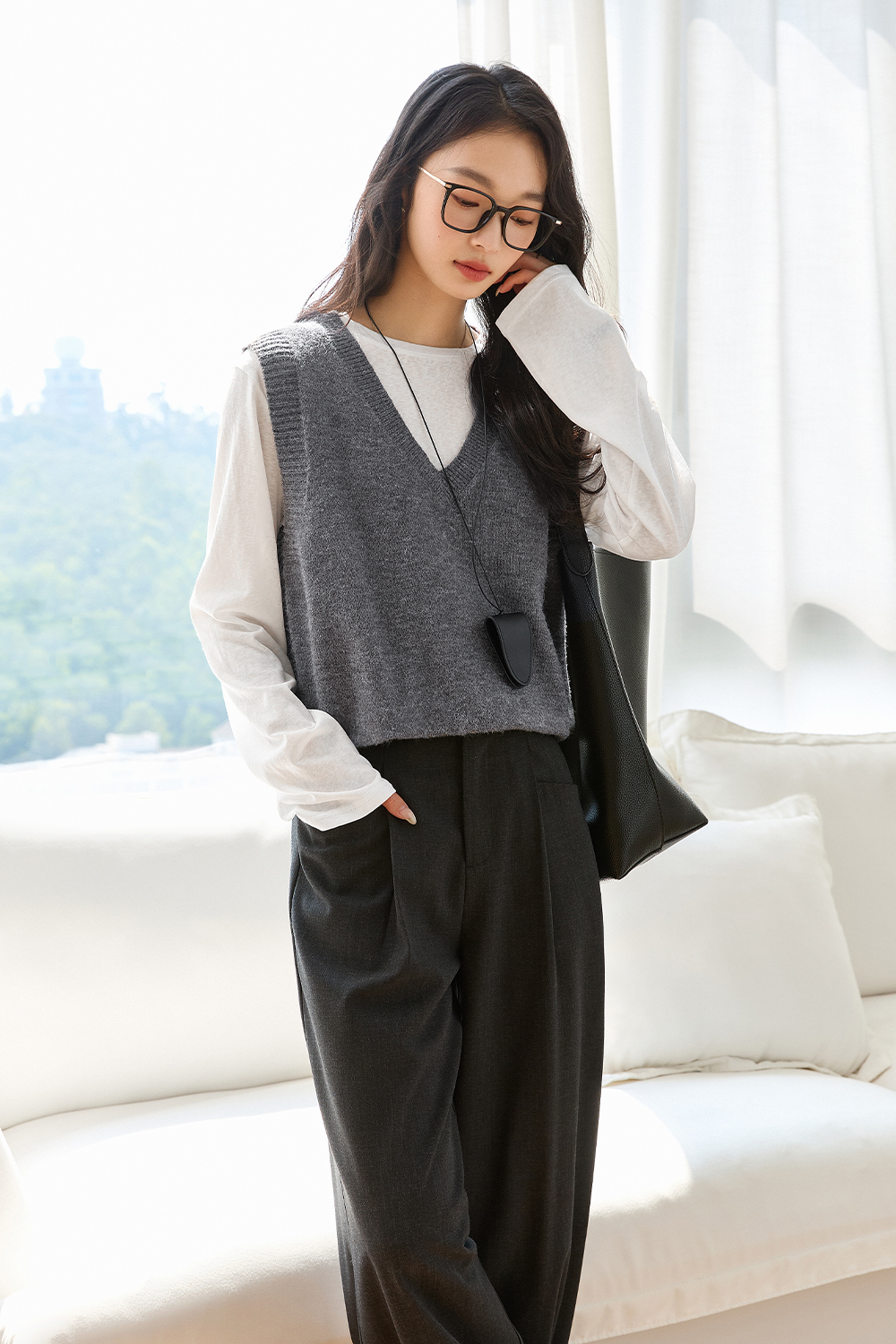 Simple Layered Casual Knitted Sweater