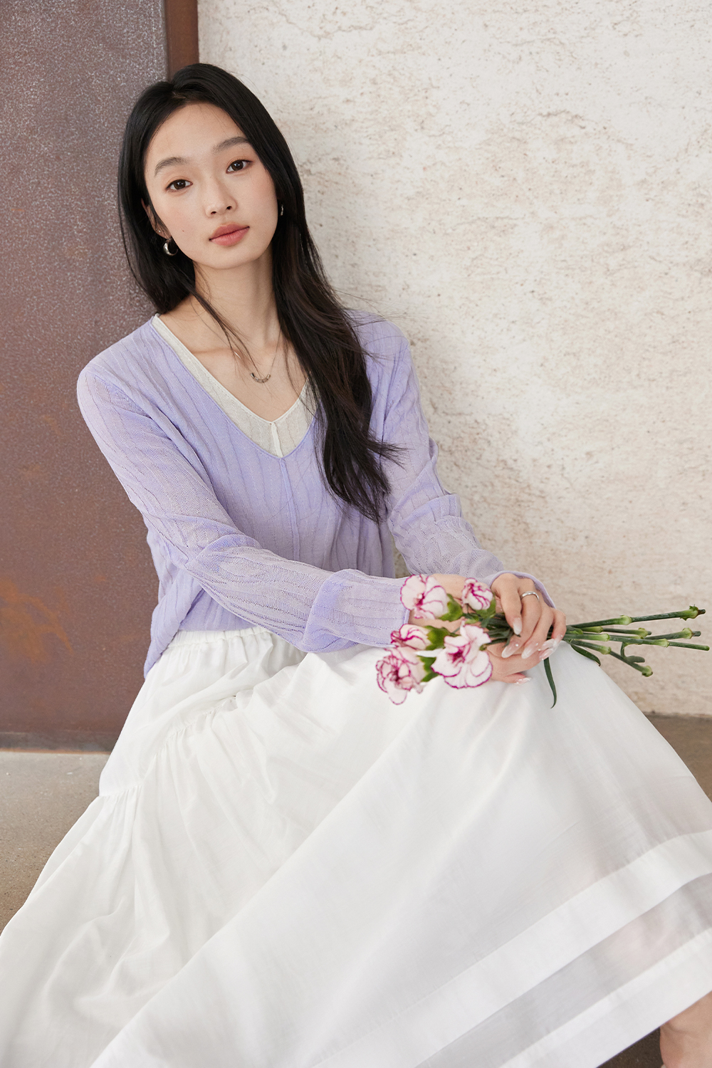 Pleated Loose Long Skirt