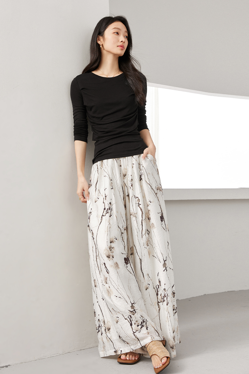 Chinese Style Casual Skirt Pants