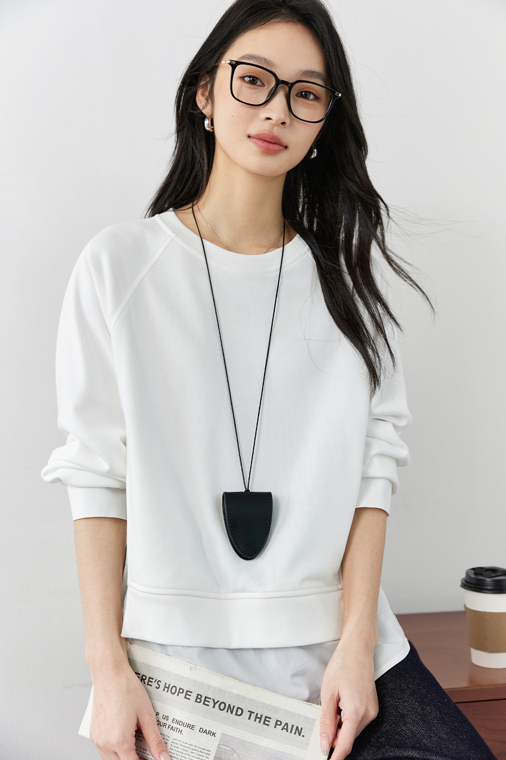 Cotton Layered Sweatshirt