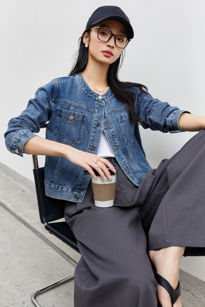 Classic High Cotton Denim Jacket