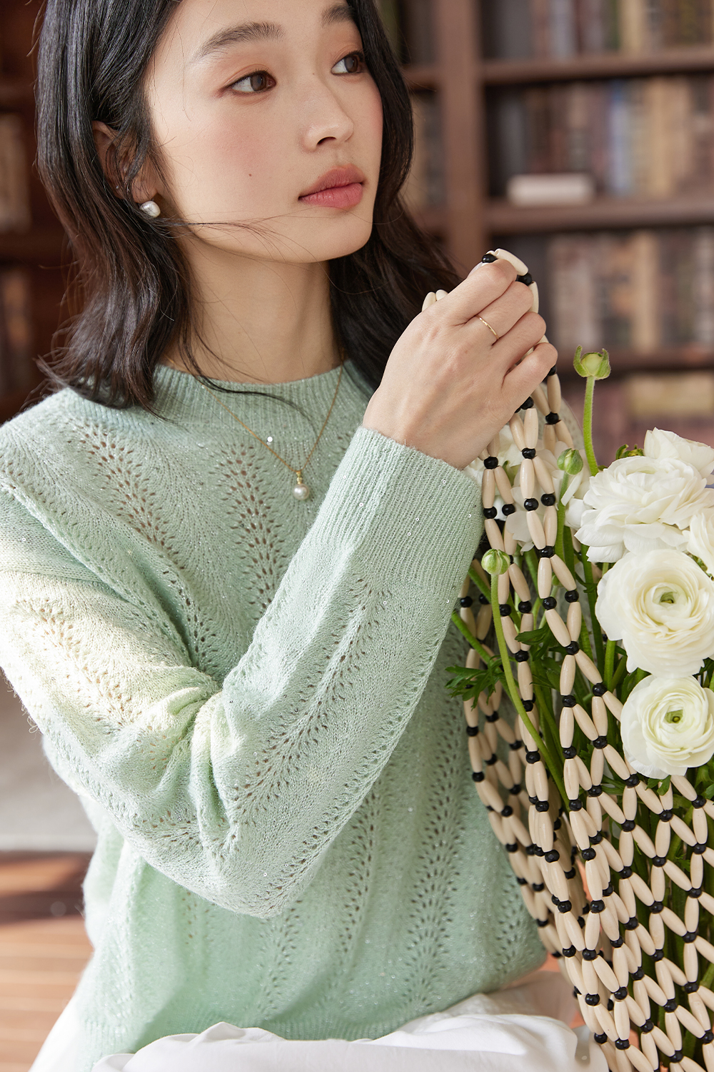 Small Hollow-out Knitwear-VIMLYSTORE