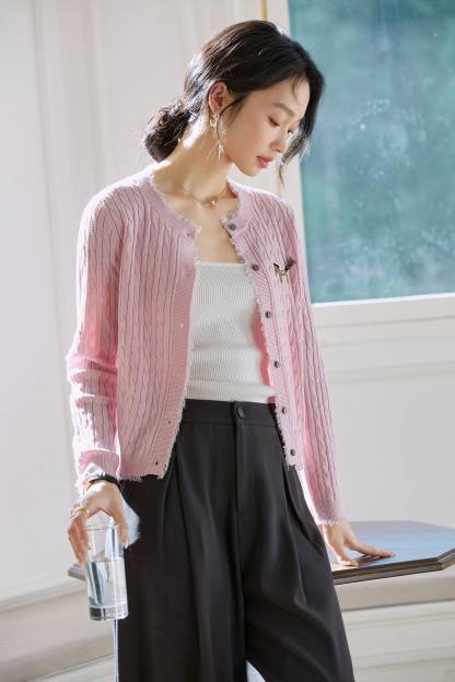 Pony Embroidered Knitted Cardigan