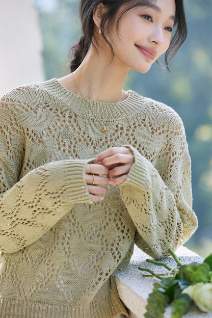 Green Dream Hollow Sweater