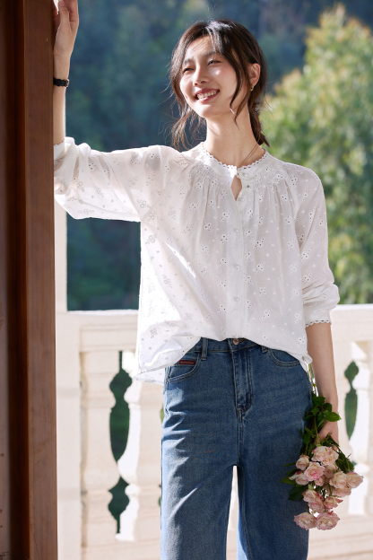 Cotton Embroidered Shirt