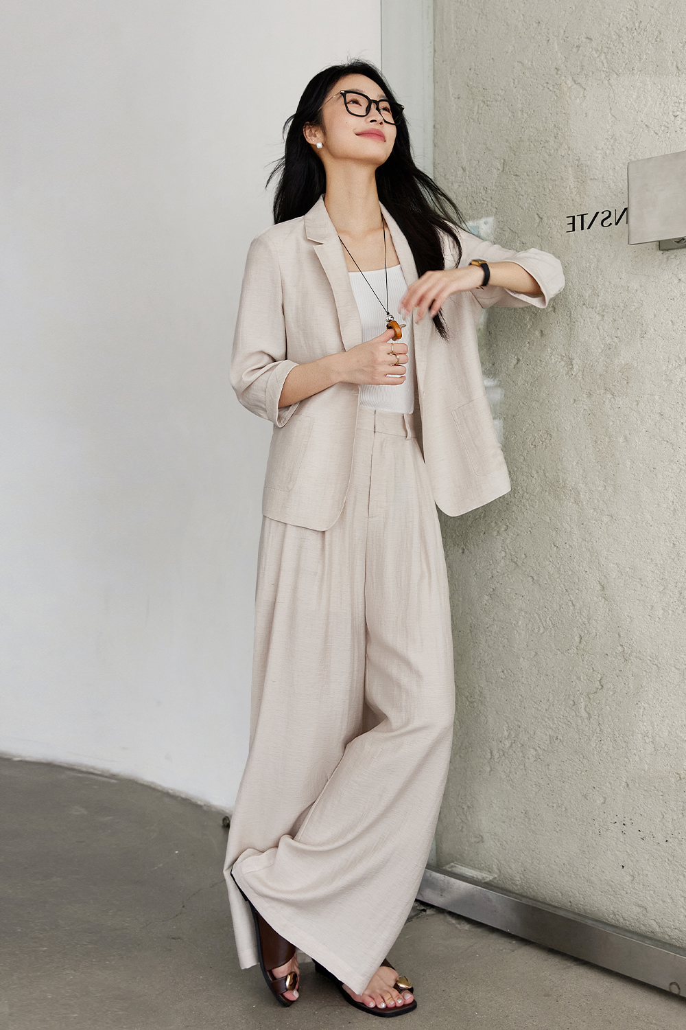 Linen Business Casual Suit-VIMLYSTORE