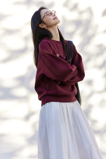 Butterfly Embellished Sweatshirt