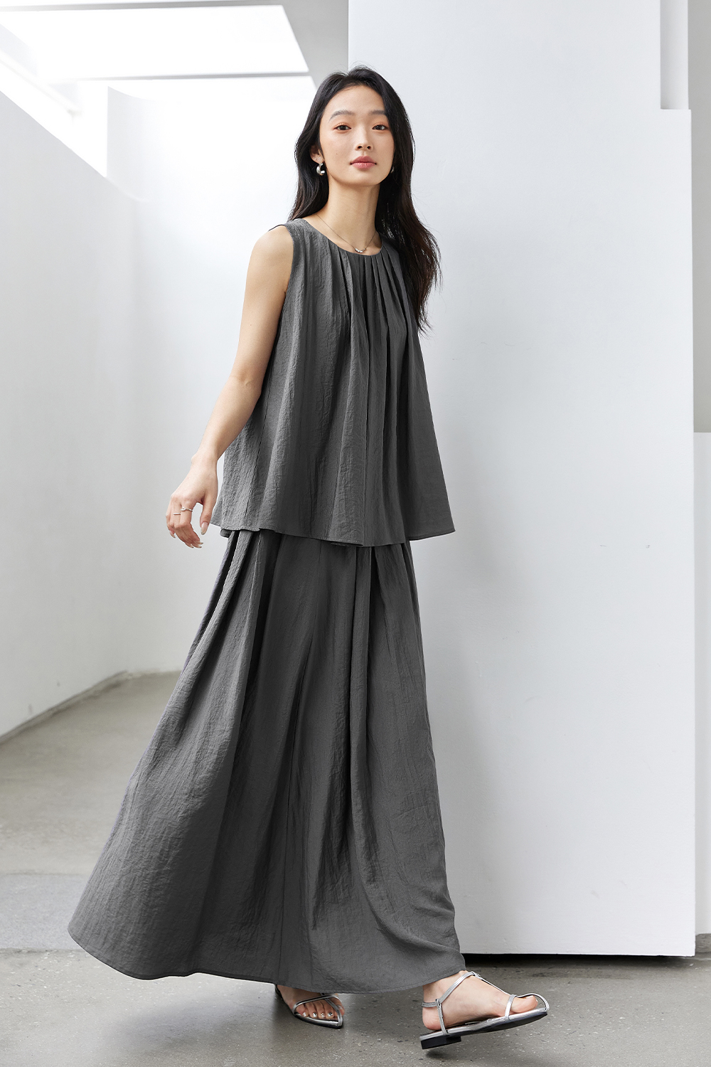 Simple Drape Casual Suit-VIMLYSTORE