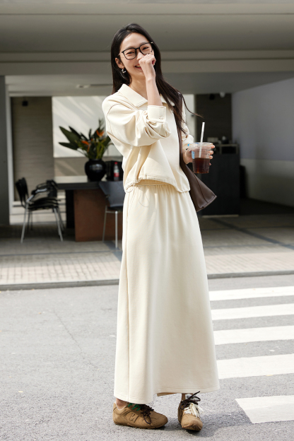 Comfortable Beige Sports Suit