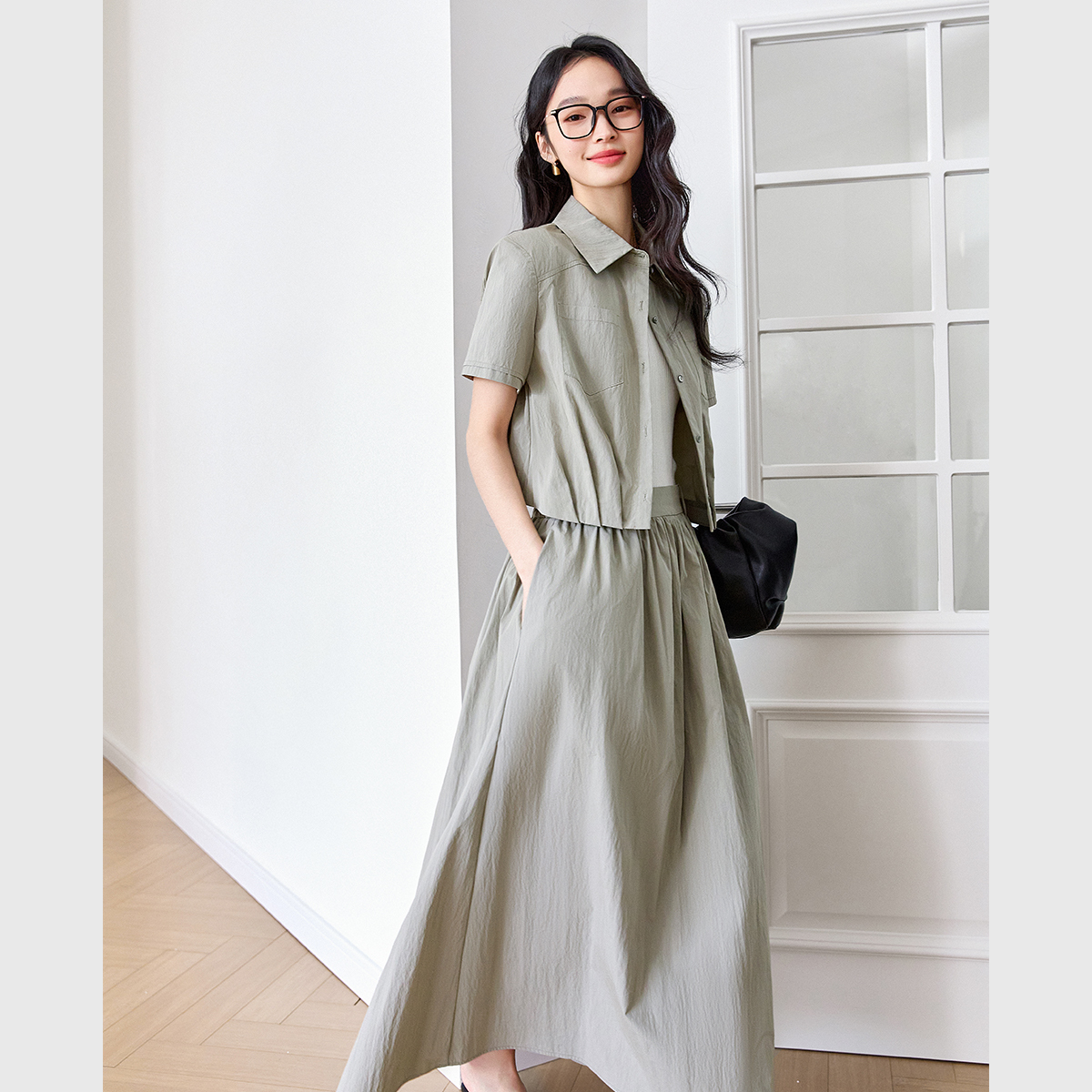 Pure Color Elegant Lady Suit