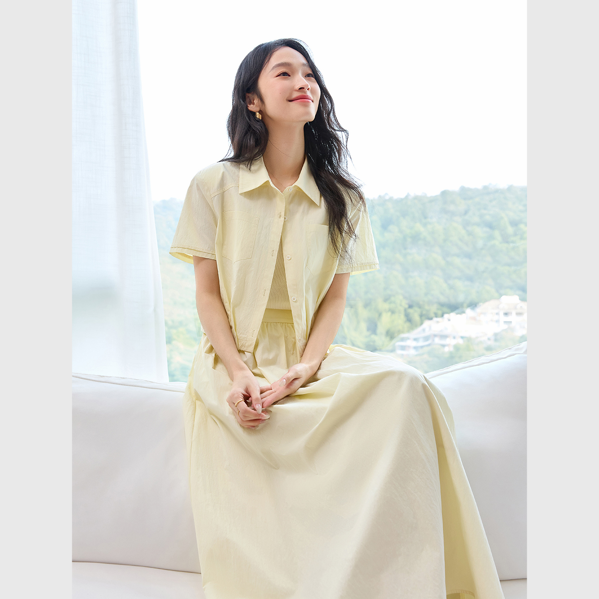 Pure Color Elegant Lady Suit