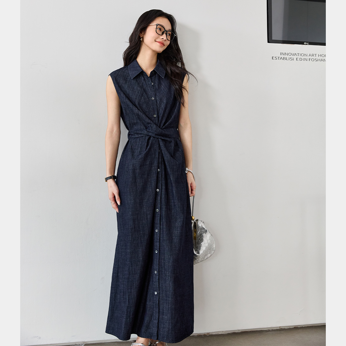 Pure Cotton Denim Dress
