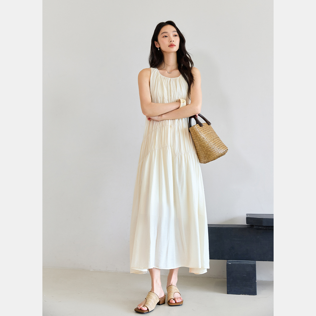 Elegant Pleated Dress