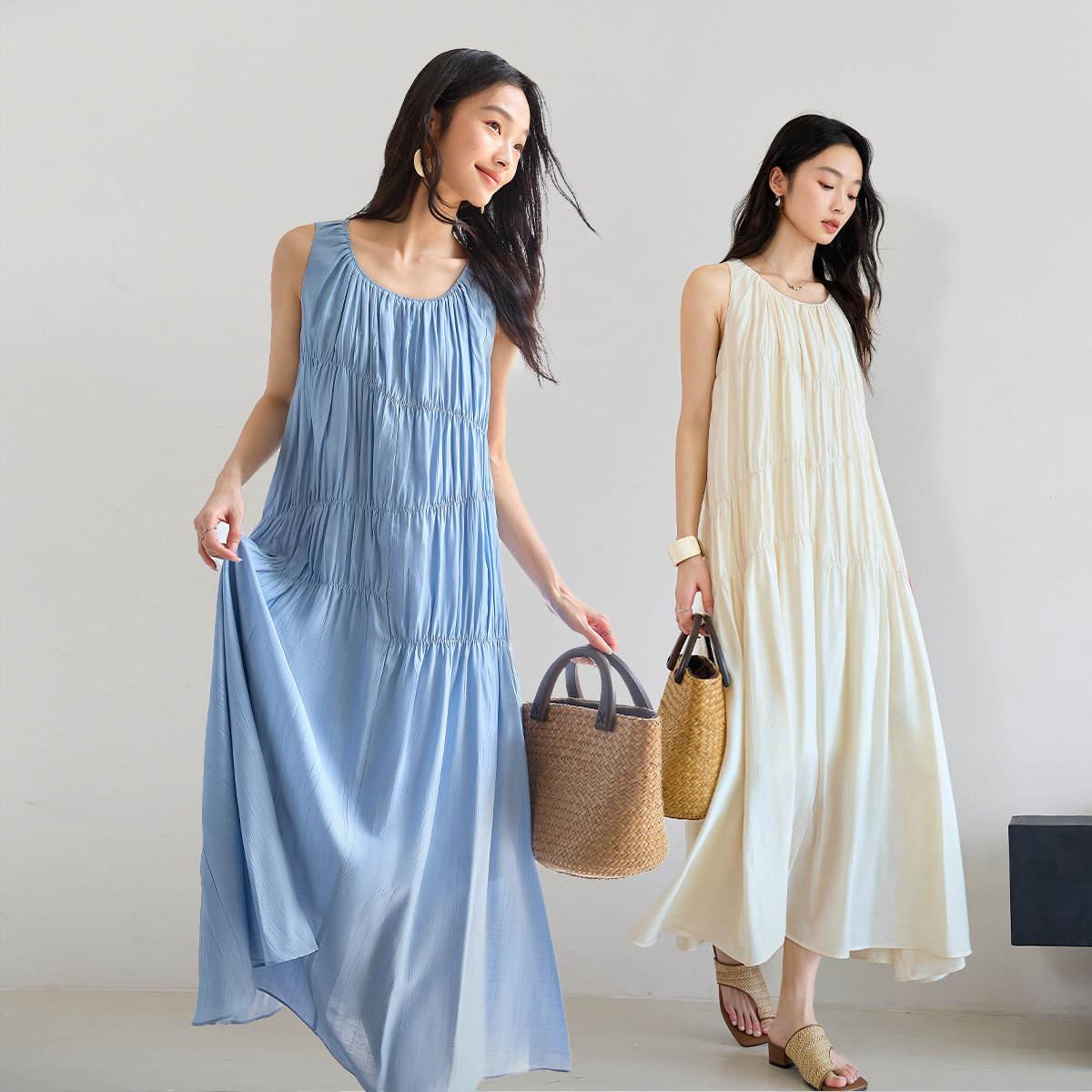 Elegant Pleated Dress