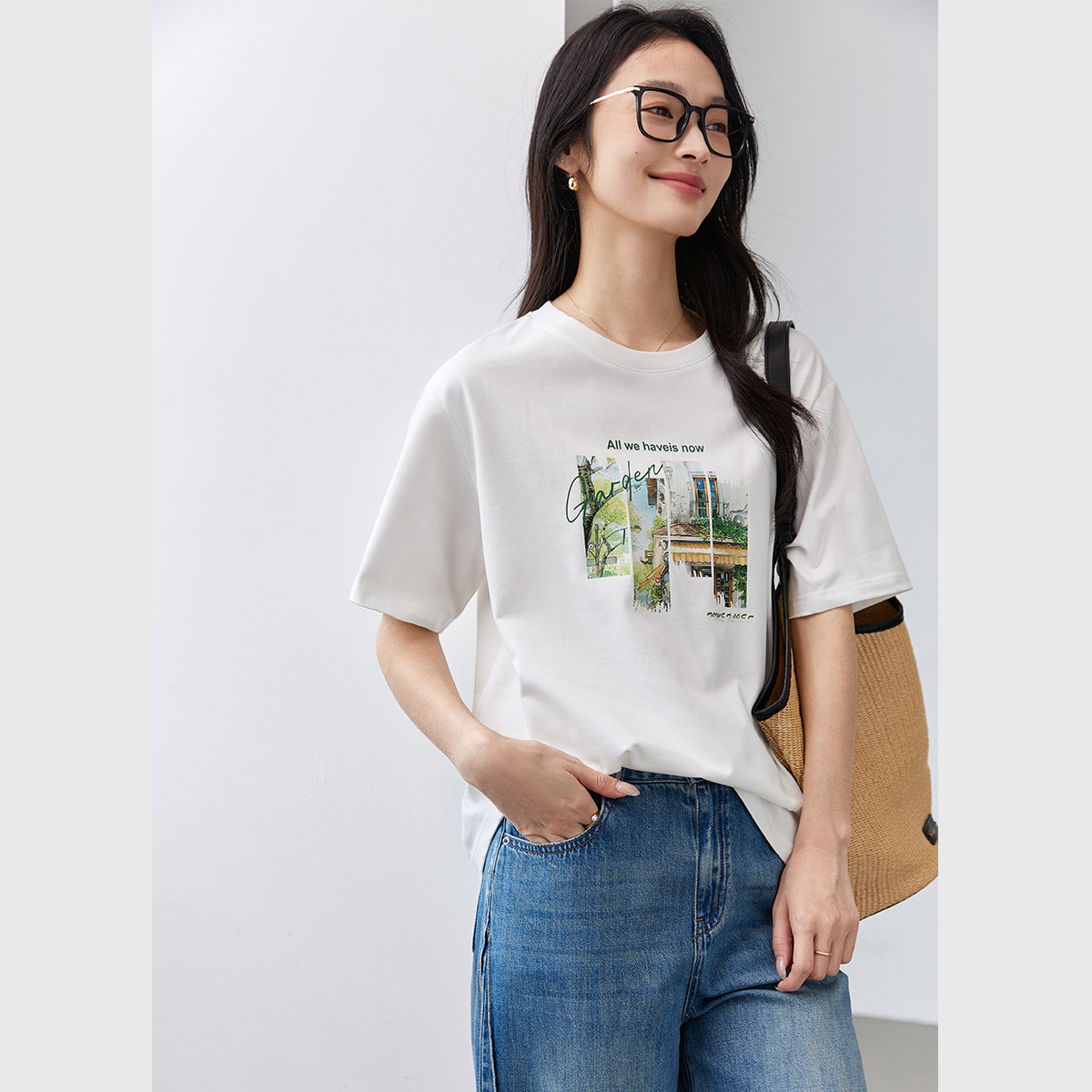 Pure Cotton Time Print T-Shirt