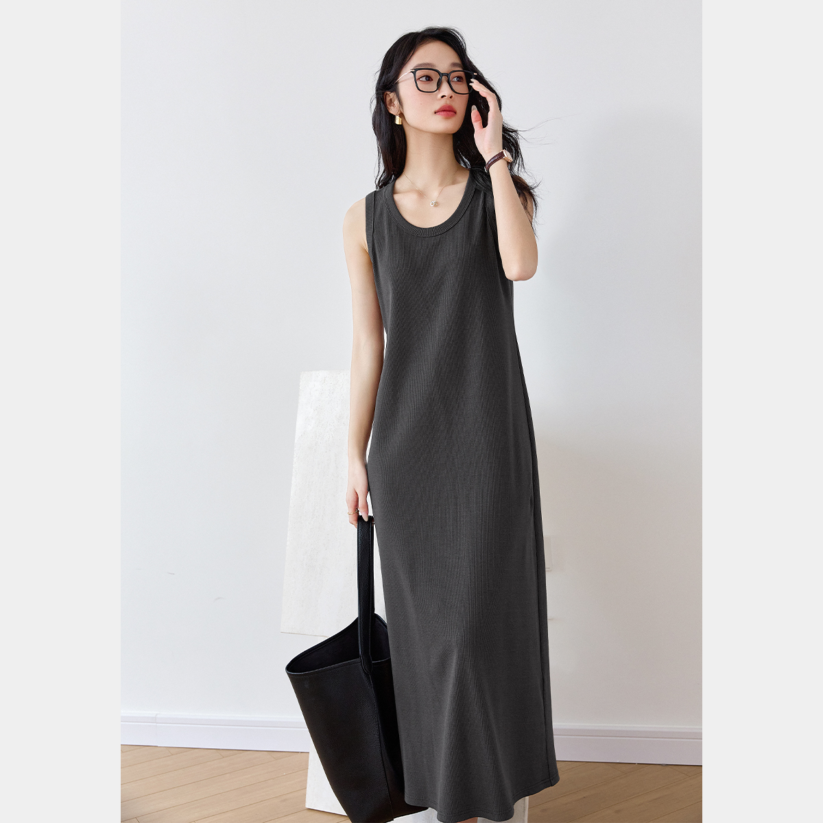 Slim A-Line Vest Dress