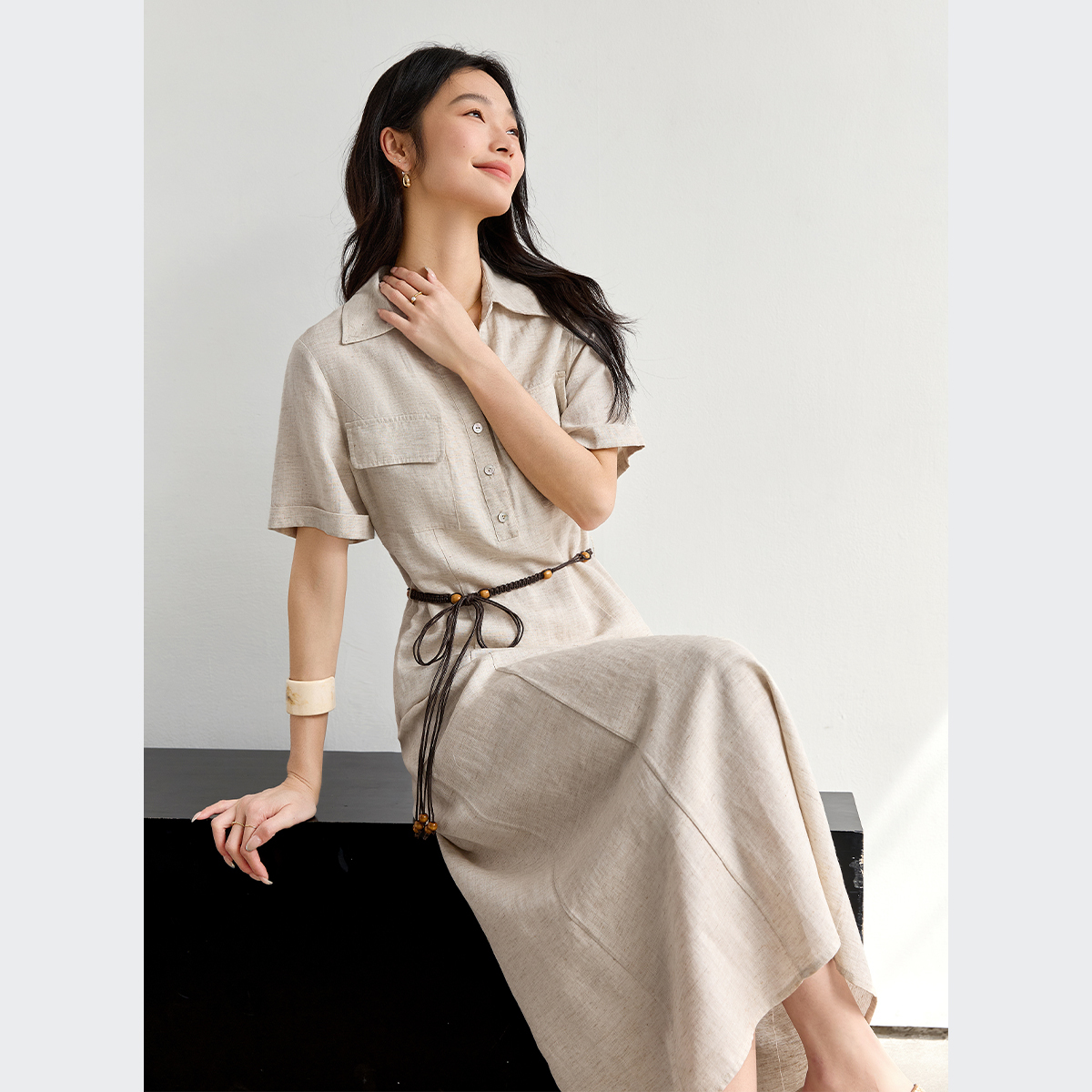 Mature And Elegant Shirt Dress