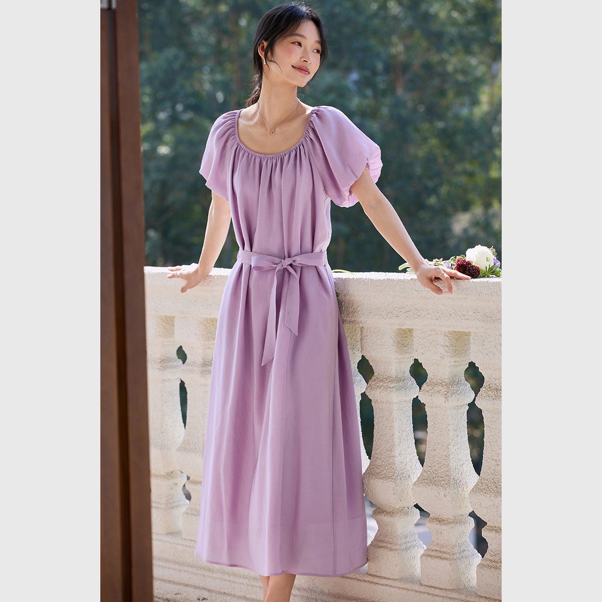 Elegant Puff Sleeve Dress