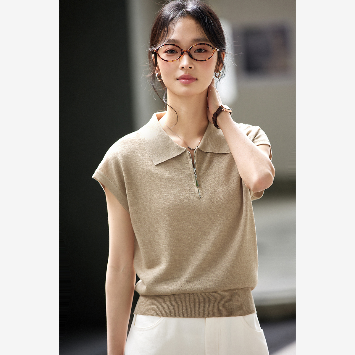 Half-Zip Breathable Sweater-VIMLYSTORE