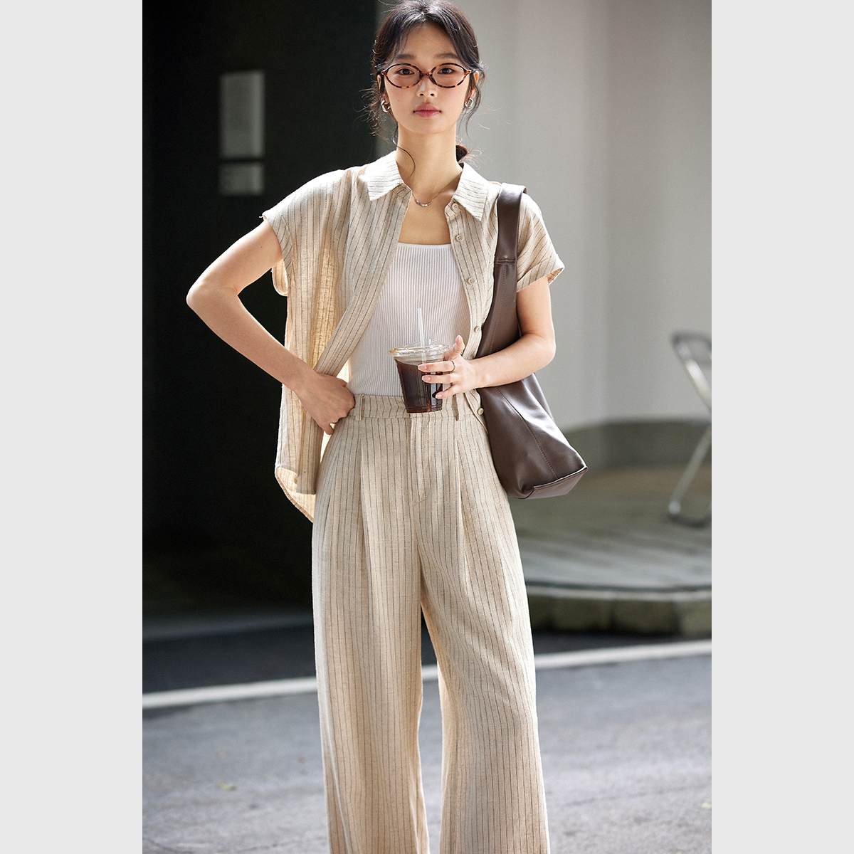 Striped Casual Suit